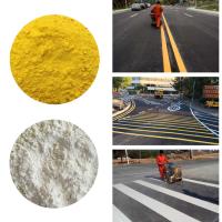 Peinture routière thermoplastique blanche et jaune pour marquage routier, haute réflectivité