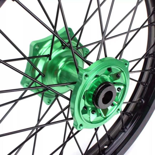 Front 21*1.6 MX Dirt Bike Wheel Hub Rim Set for Kawasaki KX250F KX450F Black Sample