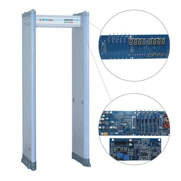 455 Sensitivity Portable Door Frame Metal Detector 6 Zones 30W With LED Battery