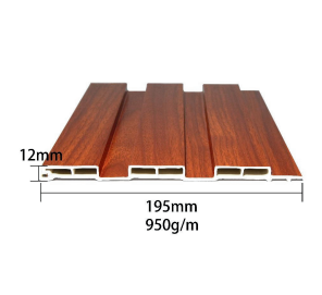 12mm Thickness WPC Fluted Wall Panel Grain-like Surface Strong Wall Lamina Customized 950g/M
