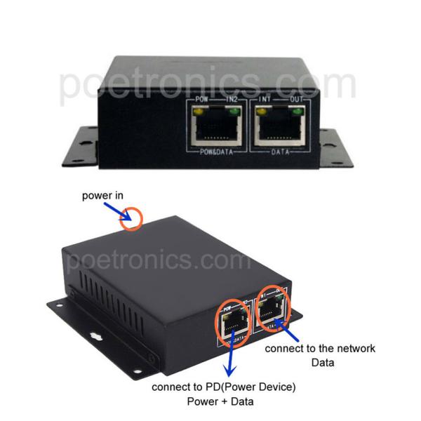 POE-IJ801 Gigabit 30W POE Injector_IEEE802.3at External 60W Power