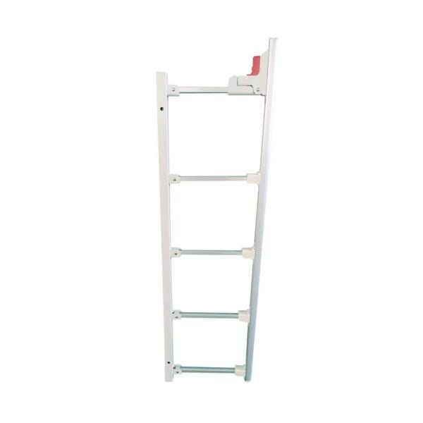 Five Pole Silver Collapsible Medical Bed Side Rails Aluminum Alloy Guardrail