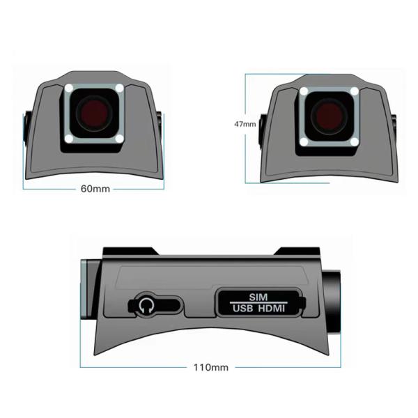 Duplo-lente tática militar derramada H.265 HDMI da câmera do capacete de segurança impermeável