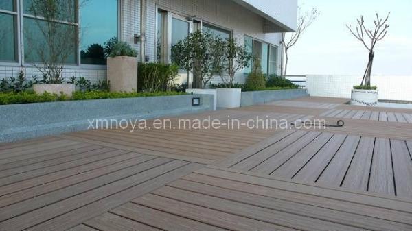 WPC impermeável Jardim/Fenda de piso exterior/Piso NYN150*25 com superfície riscada
