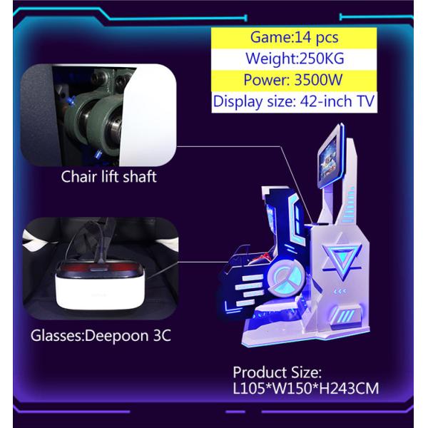 360 Degree Aircraft Cool Appearance 9d Motion Vr Chair for Commercial Cinema
