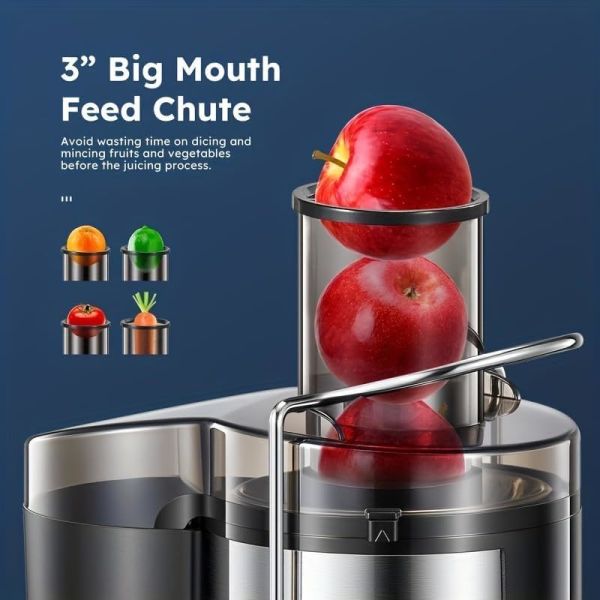 Household All In One Juicer Machine Wide Chute Stainless Steel Construction