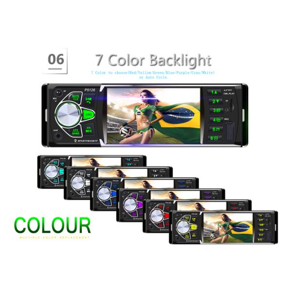 FCC 4 Inch Touch Screen Radio Black Radio Bluetooth Single Din Car Stereo