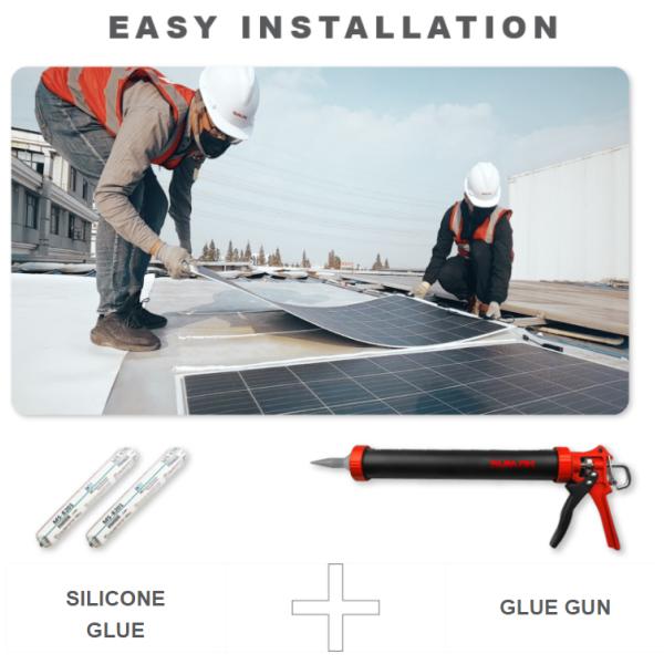 RV Boat Motorhome Sunman Гибкая солнечная панель 430W Моно фотоэлектрические панели с MC4 соединителем