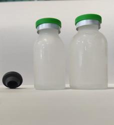 15 ml frascos de vidro Estampagem a quente Manipulação da superfície para frascos de medicamentos Material de base Vidro
