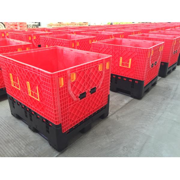 Large industrial logistics transportation heavy-duty collapsible plastic pallet box for storage