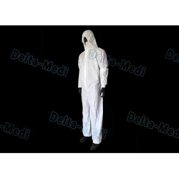 Белые Ковералльс СФ устранимые с капюшоном, Ковералльс безопасности анти- воды у