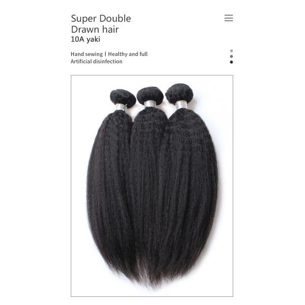 100g 10a Unprocessed Virgin Hair Bundles Black Yaki Straight Hair Weave