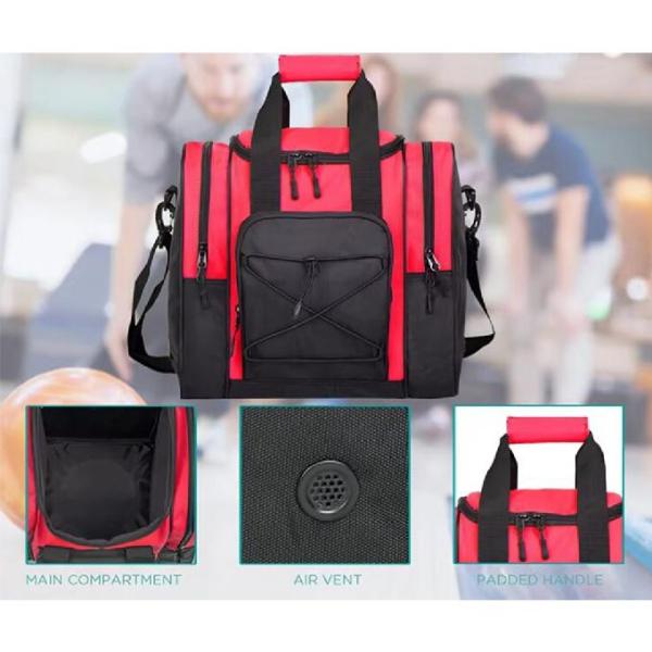 Custom Waterproof Large Bowling Sports Bag Heavy Duty Bowling Ball Bags With Shoe Compartment