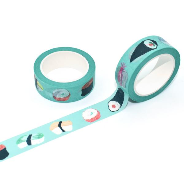 Пишущ напечатанному изготовленному на заказ японскому бумажному украшению подарочной коробки тропическую ленту Washi ветерка