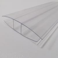 Profil de polycarbonate coloré H pour feuille de polycarbonate pc profil H avec revêtement anti-UV adapté à 4 mm 6 mm 8 mm 10 mm