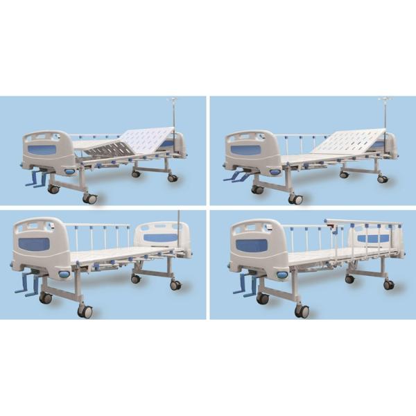 Flat Hospital Beds 2 Function Manual 2 Crank Hospital Bed With Mattress Good Price For Hospital