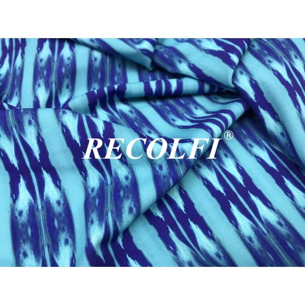 Printing Color Warp Knitted Fabric , Yoga Pants Material Premium Stretch Fiber