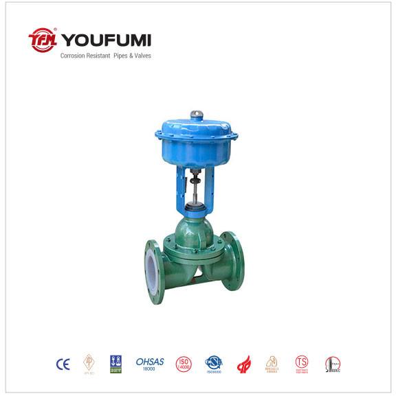Fluoroplastic PTFE Lined Diaphragm Valve