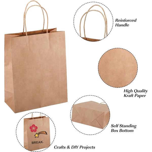 Custom Printed Shopping Brown Paper Bags