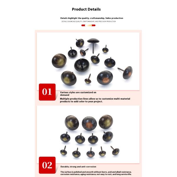 Decorative Upholstery Furniture Nails Stainless Steel Thickened Decorative Sofa Nail Decorative Pushpin