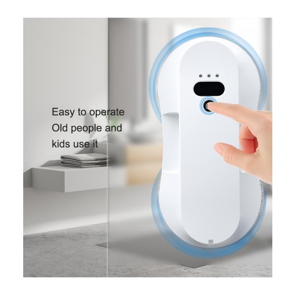 Robot de nettoyage de façade à pulvérisation d'eau ultra-mince de 62 mm, nettoyeur de vitres électrique pour le bain et le nettoyage extérieur