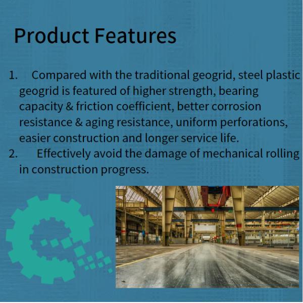 Steel Plastic Geogrid in with Acid Resistant and Base Reinforcement Function