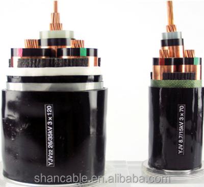 XLPE Insulated Black PVC Power Cable Copper / Aluminum Conductor
