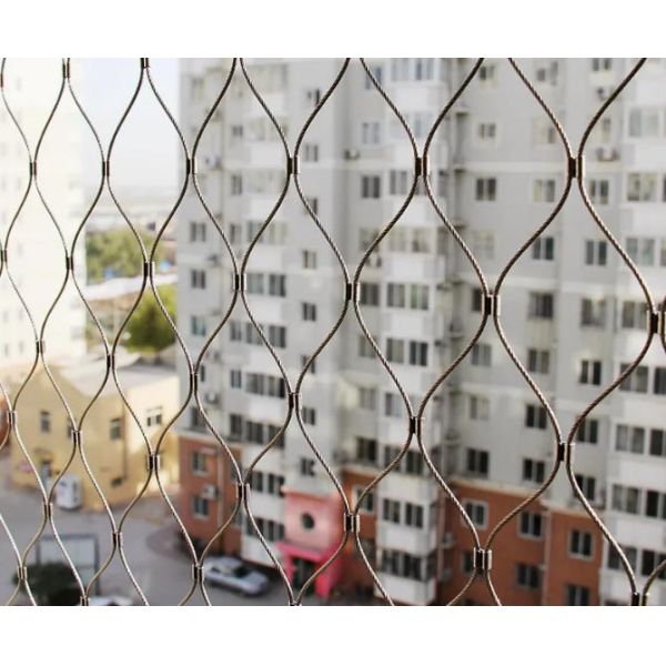 Flexible Animal Enclosure Stainless Steel Wire Rope Mesh Bird Netting