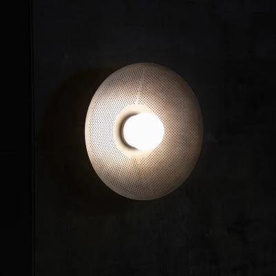 Retro Industrial Style LED Arbotante Sconce Round Aged Brass for Restaurant Bar Indoor Bedroom Decor Creative Wall Light