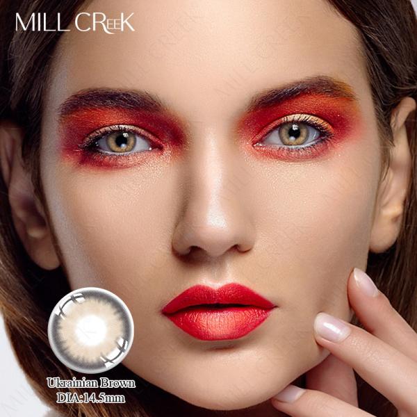 Ukrainian Monica Russian Brown Colored Contacts Lenses Yearly