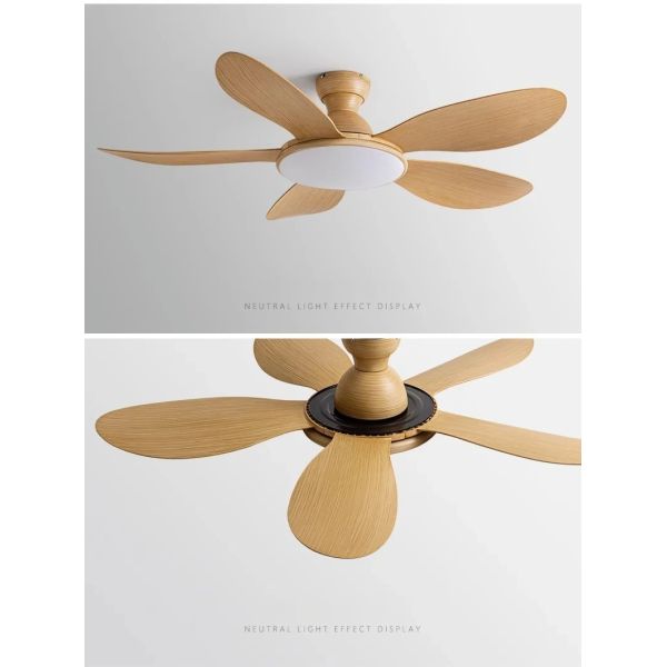 52inch Modern LED 60W Low Floor 35W Ceiling Fans With Remote Control wood Ceiling Fan With Light (WH-VLL-35)