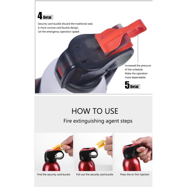 750ml Car Dry Powder Chemical Fire Extinguisher Fire Stop For Fire Fighting