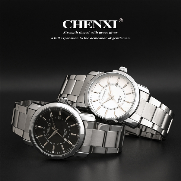 C023A Stainless Steel Band Watch Brand CHENXI Fashion Watches Japan Movt Quartz Watch Mens