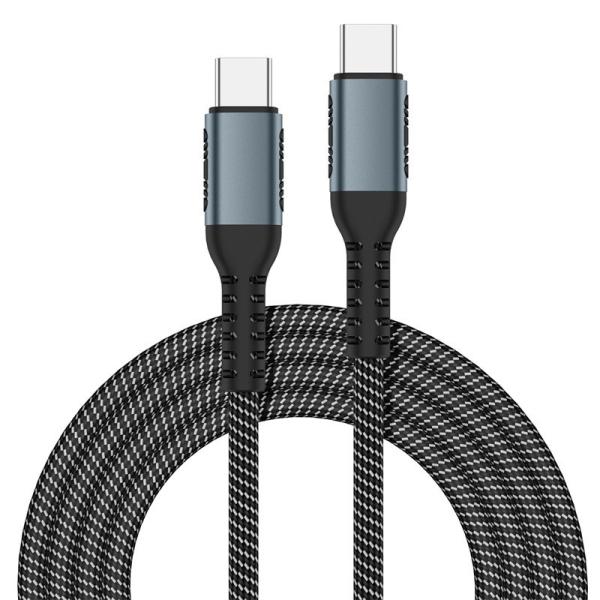 100W Multiple Data Cable Type C Fabric Braided Data Transfer Cord