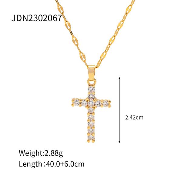  HydroTi explosion models stainless steel necklace jewelry Europe and the United States fashion INS titanium steel collarbone chain plating 18k gold does not lose color neck chain men and women univer