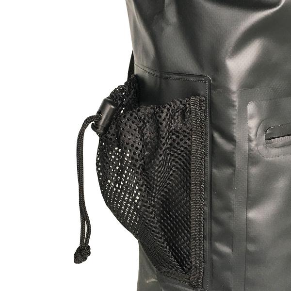 Black Outdoor Waterproof Bag 20 Liter Customize Color With Zipper