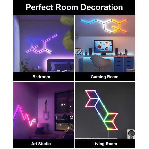 Button APP Control RGB LED Color Changing Gaming Lights 2025 Strip Lights Compatible with Smart Life Music Sync APP