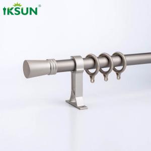 1.1" Decorative Metal Curtain Rods , Electrophoresis Window Curtain Pipe OEM