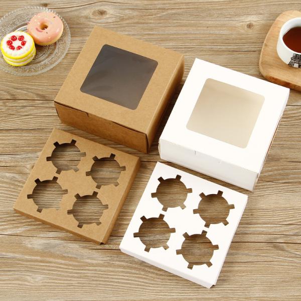 350gsm Paper Food Grade Packaging Customized Size Muffin Packaging Boxes