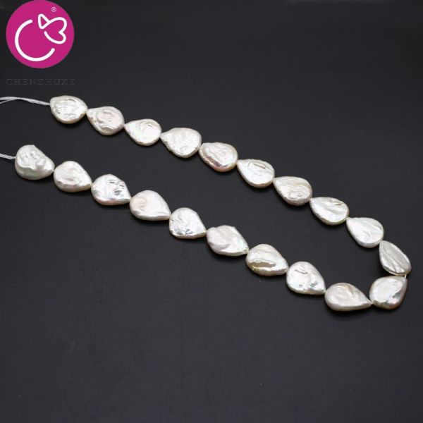 Wholesale Big Size Natural Baroque White Freshwater Pearls Beads String Strands for Jewelry Making