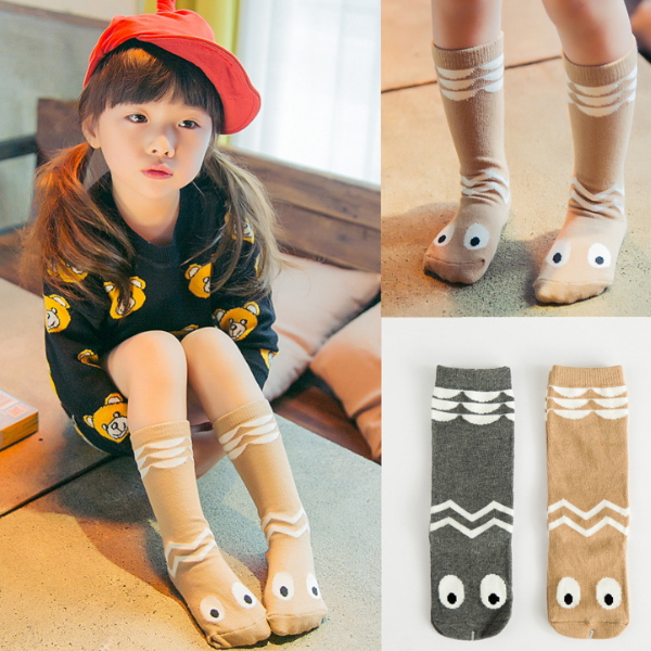 Custom logo, design kids girls socks casual organic cotton