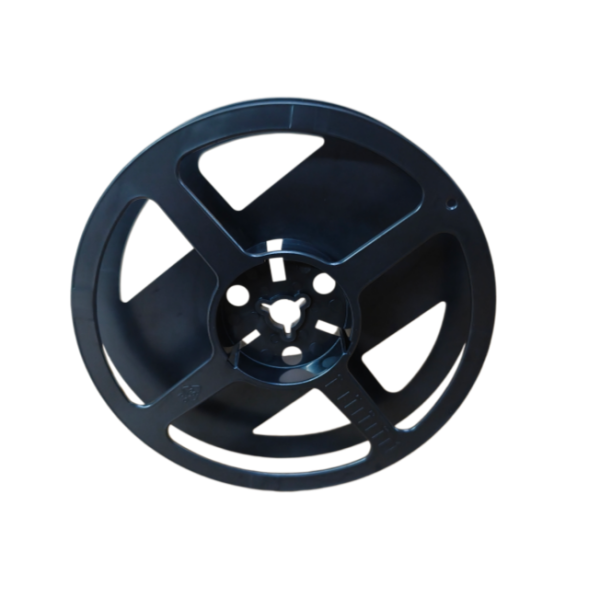 Available in blue and black. 7-inch reel for automated SMD component packaging, compatible with multiple SMT placement machines.