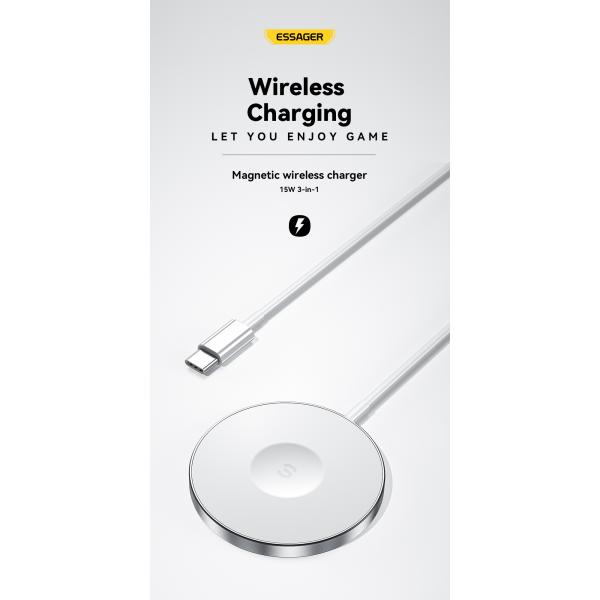 Essager Magnetic 15W Wireless Chargers 3W 5W 10W 7.5W For Phone Watch