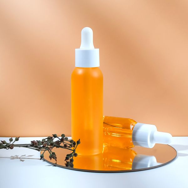 Custom 30ml 50ml Frosted Gradient PET Dropper Bottle with Medical-Grade Silicone for Serums & Oils