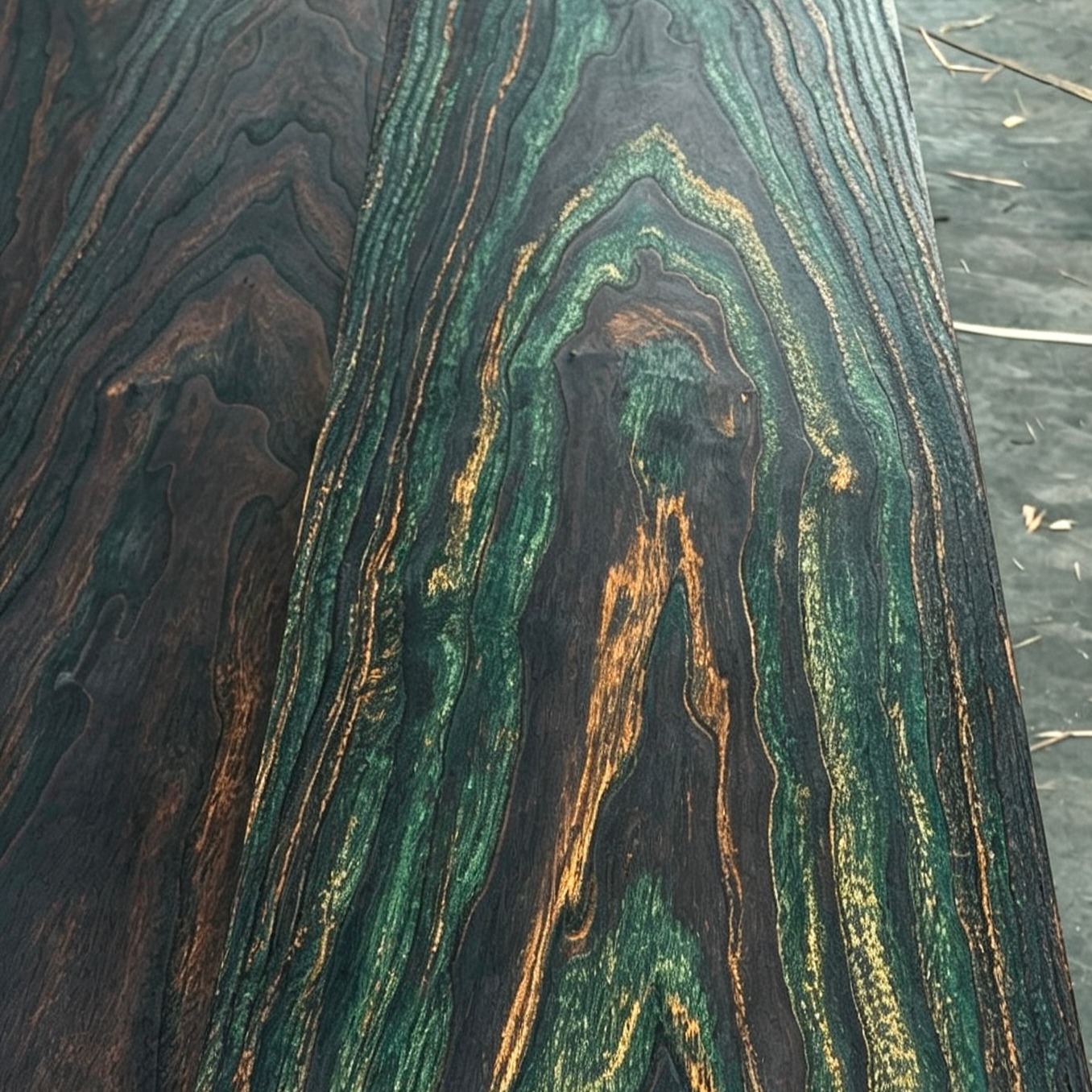 Plant Dyed Eco-Friendly Natural Wood Veneer, Iridescent Colorful Decorative Wood Veneer for Furniture, Cabinet & Interior Wall Decoration