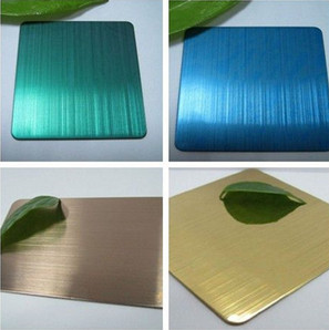 hairline decorative stainless steel sheet with color gold/rose gold/bronze/black/blue