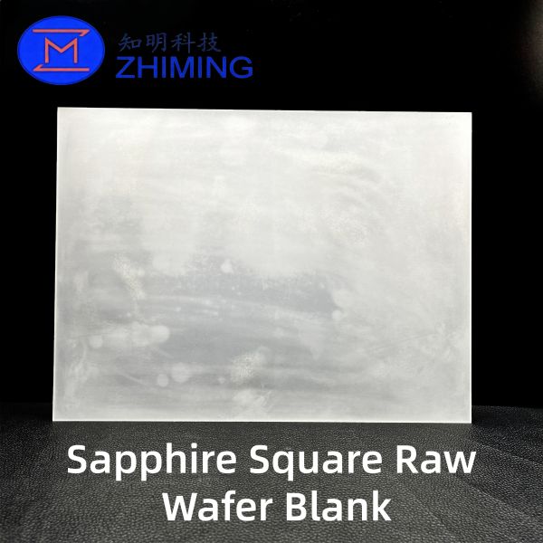Sapphire Square Raw Wafer Blank for Optical, Semiconductor, and High-Temperature Applications