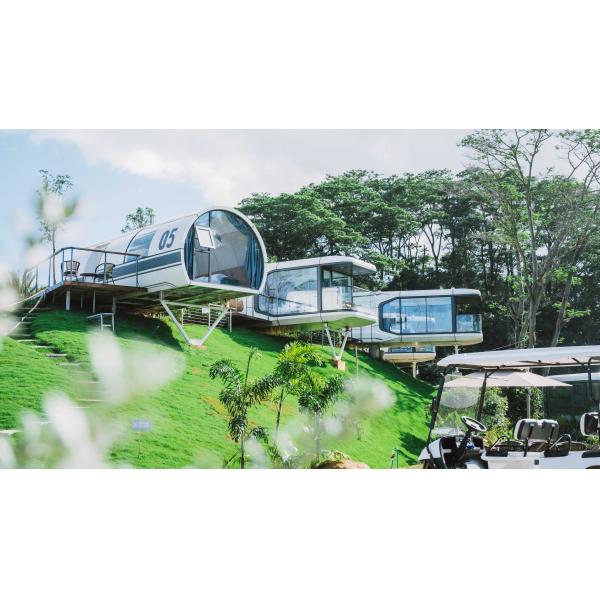 Стандартный план Солнечный космический капсульный дом Роскошные современные дома в стиле лагерей