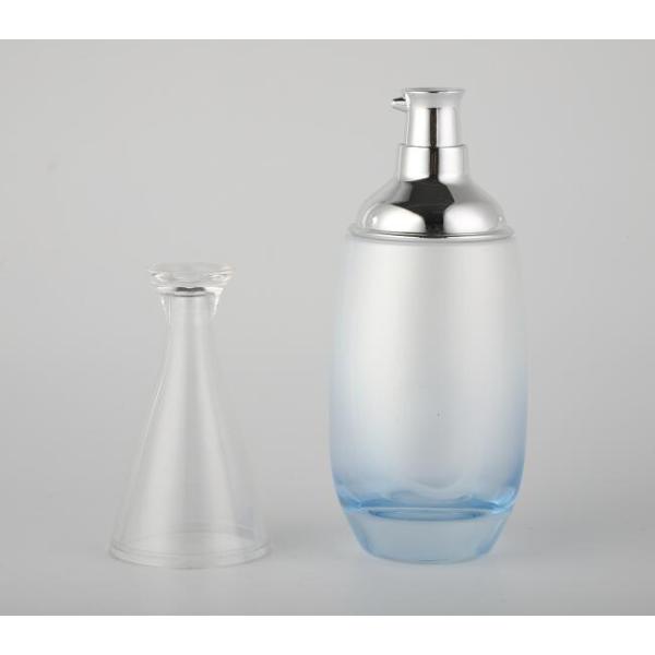 Bouteilles cosmétiques en verre attrayantes de pompe bouteille/100ml de pompe/couleur emballage cosmétique diverse