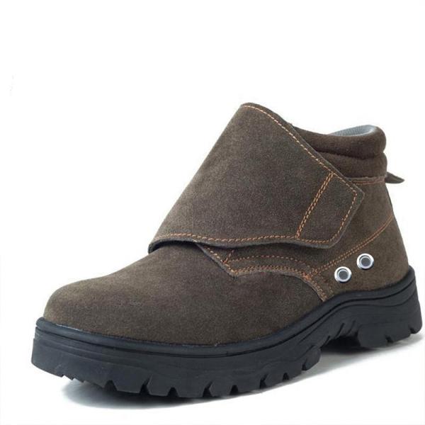 Sapatos de soldagem de pele de vaca com flor à prova de fogo Sapatos de soldagem de cobertura grande
